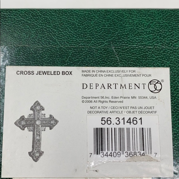 Dept 56 Bejeweled Collection Cross Trinket Box in Original Box - Picture 8 of 8